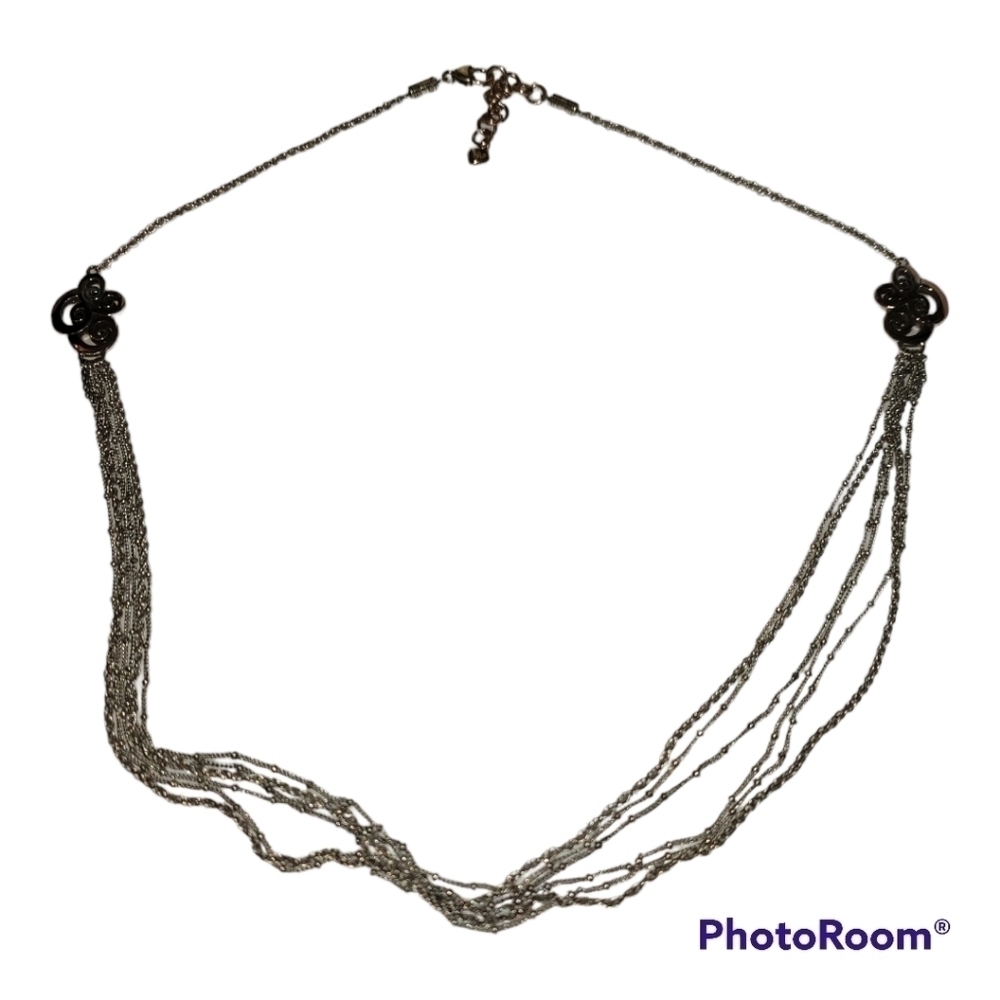 Brighton Silver Toned Multi-strand Pendent Necklace